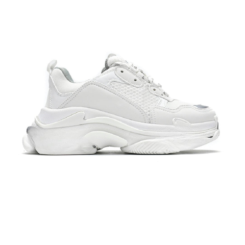 Triple S White Silver